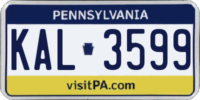 PA license plate KAL3599