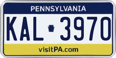 PA license plate KAL3970