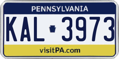 PA license plate KAL3973