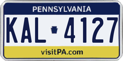PA license plate KAL4127