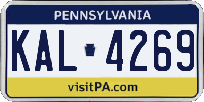 PA license plate KAL4269