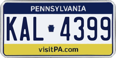 PA license plate KAL4399