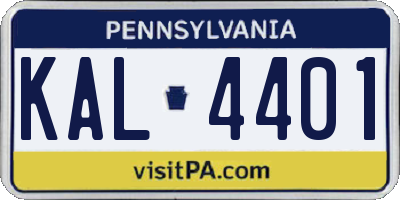 PA license plate KAL4401