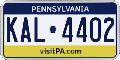 PA license plate KAL4402