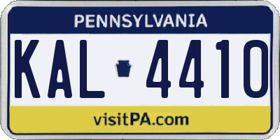 PA license plate KAL4410