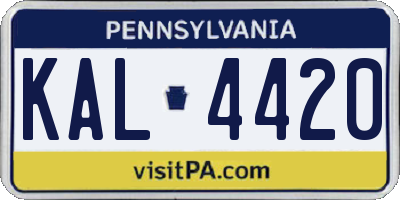 PA license plate KAL4420
