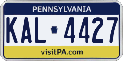 PA license plate KAL4427