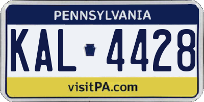 PA license plate KAL4428