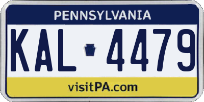 PA license plate KAL4479