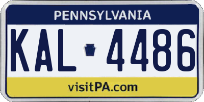 PA license plate KAL4486