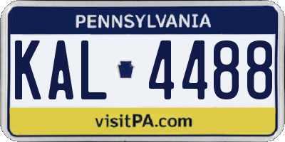 PA license plate KAL4488