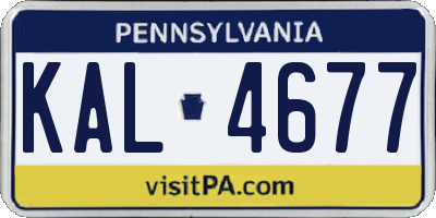 PA license plate KAL4677