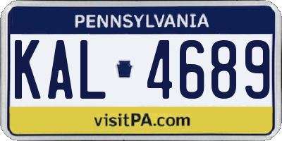 PA license plate KAL4689