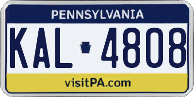 PA license plate KAL4808