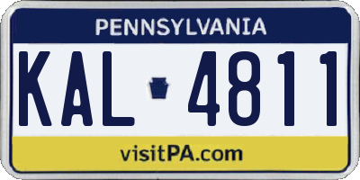 PA license plate KAL4811
