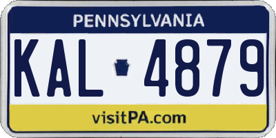 PA license plate KAL4879