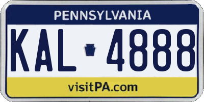 PA license plate KAL4888
