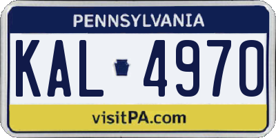 PA license plate KAL4970