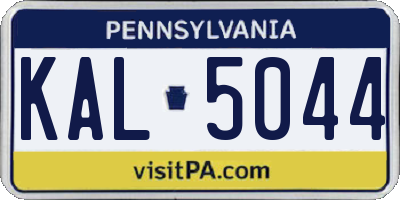 PA license plate KAL5044