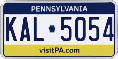 PA license plate KAL5054