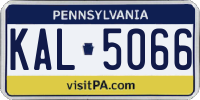 PA license plate KAL5066