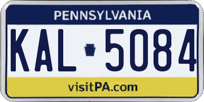 PA license plate KAL5084