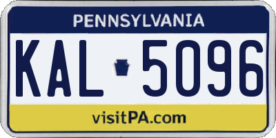 PA license plate KAL5096