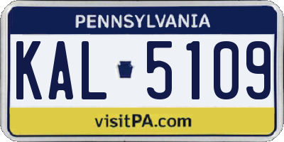 PA license plate KAL5109
