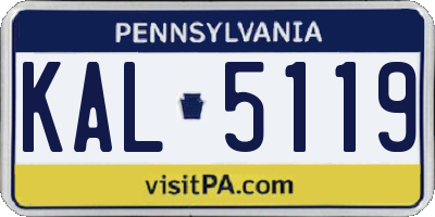 PA license plate KAL5119