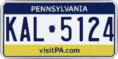 PA license plate KAL5124