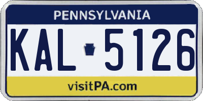 PA license plate KAL5126