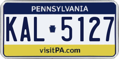 PA license plate KAL5127