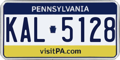 PA license plate KAL5128