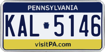 PA license plate KAL5146