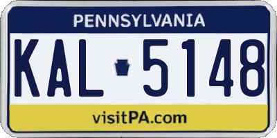 PA license plate KAL5148