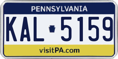 PA license plate KAL5159