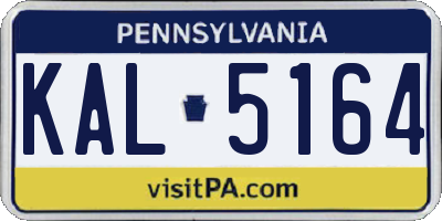 PA license plate KAL5164