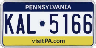 PA license plate KAL5166