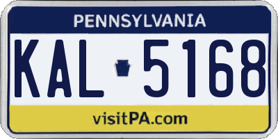 PA license plate KAL5168