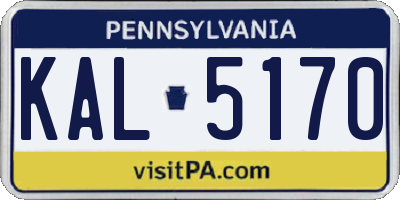 PA license plate KAL5170