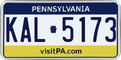 PA license plate KAL5173