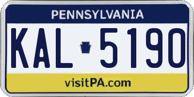 PA license plate KAL5190