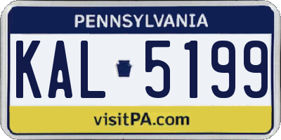 PA license plate KAL5199