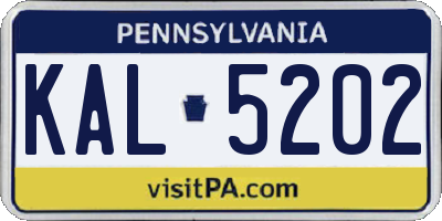 PA license plate KAL5202