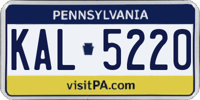 PA license plate KAL5220
