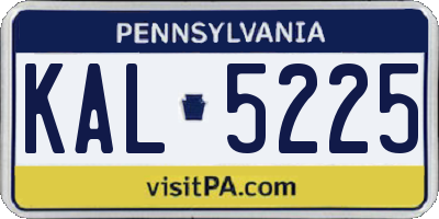 PA license plate KAL5225