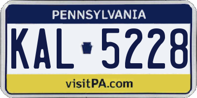 PA license plate KAL5228