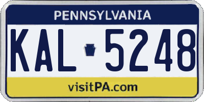 PA license plate KAL5248