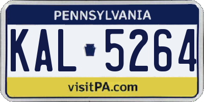 PA license plate KAL5264