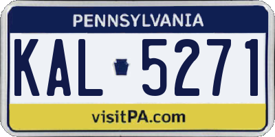 PA license plate KAL5271